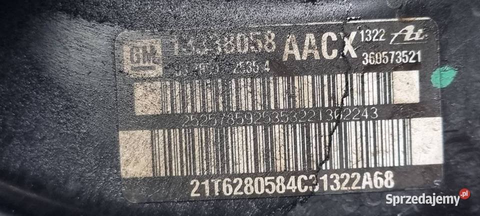 SERWO HAMULCOWE OPEL ASTRA J 13338058