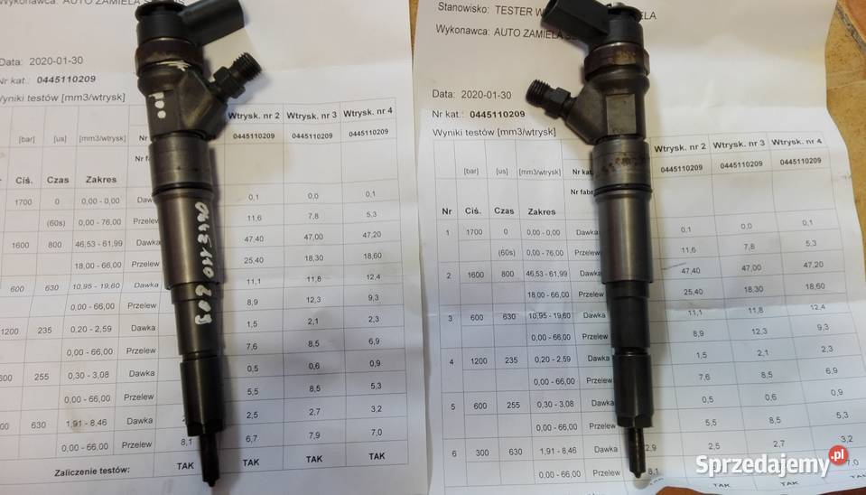WTRYSK WTRYSKIWACZ BMW 20 30 D 0445110209 Kiełczyna