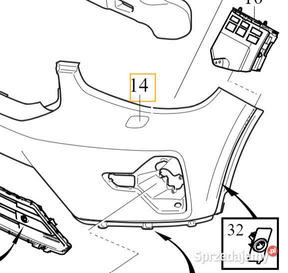 VOLVO C40 XC40 prawa zaslepka spryskiwacza przod dolnośląskie Bielany Wrocławskie