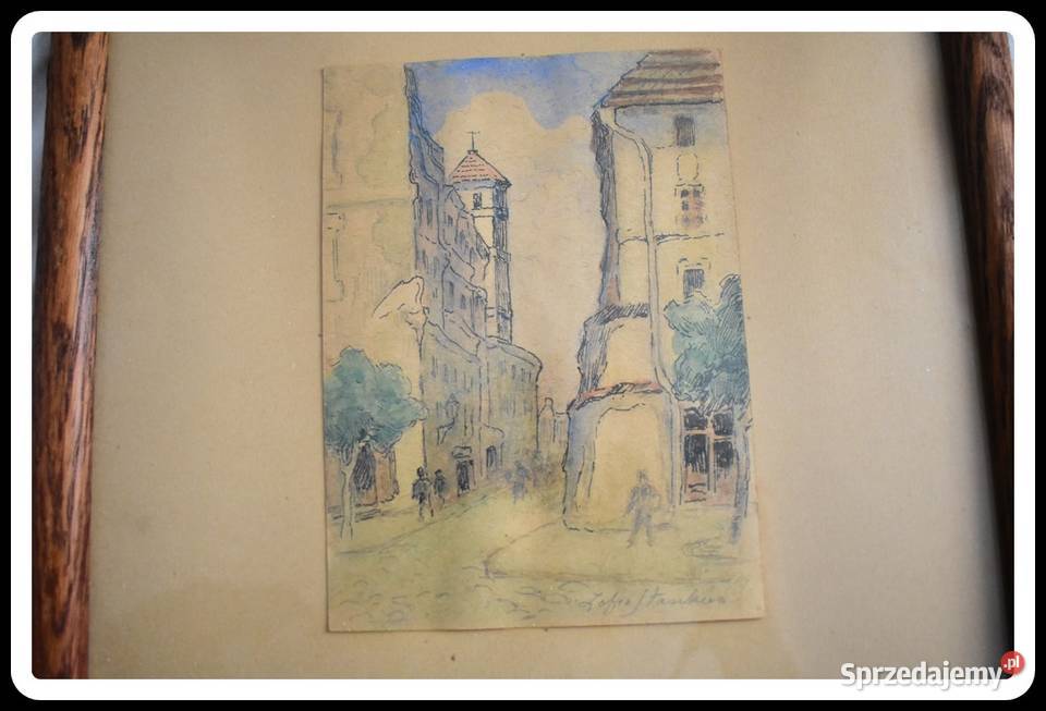 Zofia Stankiewicz obraz Ulica Piwna Płock sprzedam