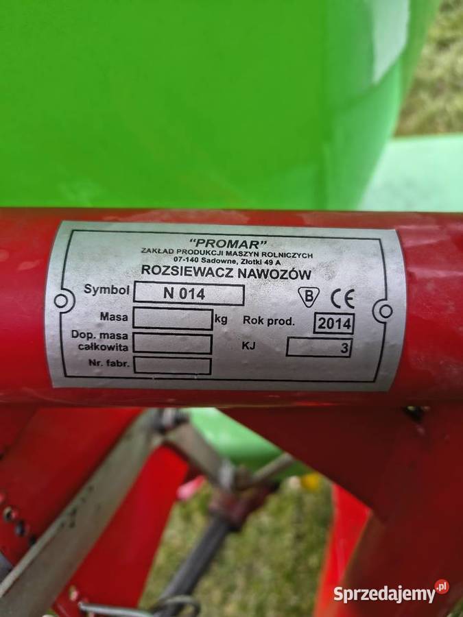 Sprzedam rozsiewacz do nawozów lejek Nowy Pożóg