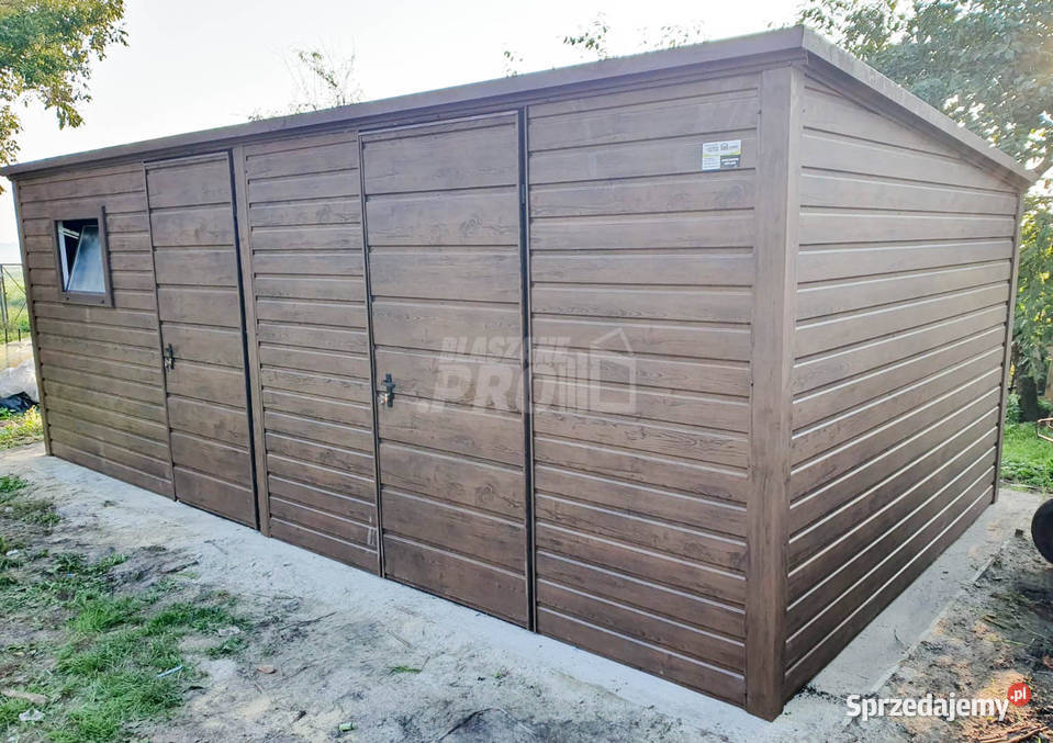 Domek ogrodowy schowek 6x3 2x drzwi okno ciemny Lidzbark Warmiński