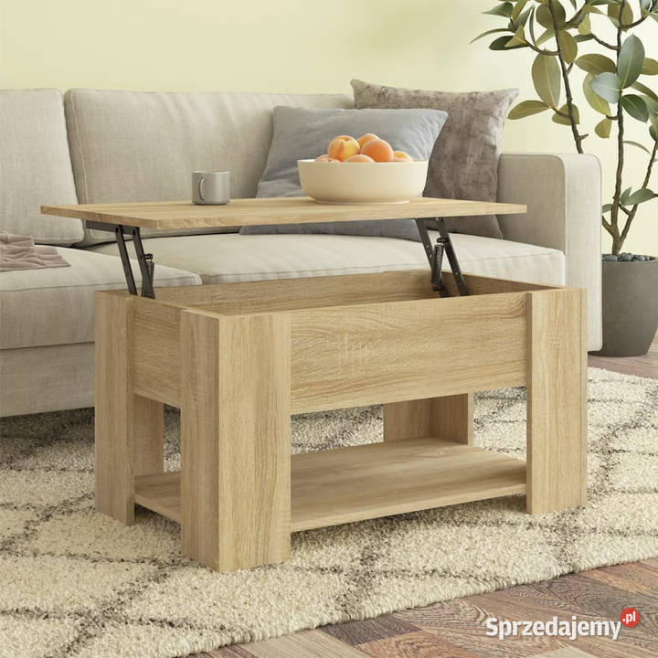 Stolik kawowy dąb sonoma 79x49x41 materiał Warszawa