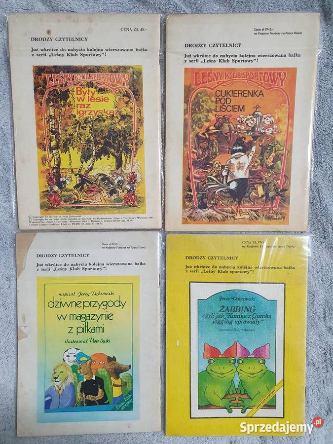 Leśny Klub Sportowy zestaw 4 komiksów bajek dla dzieci Komiksy pomorskie Gdynia