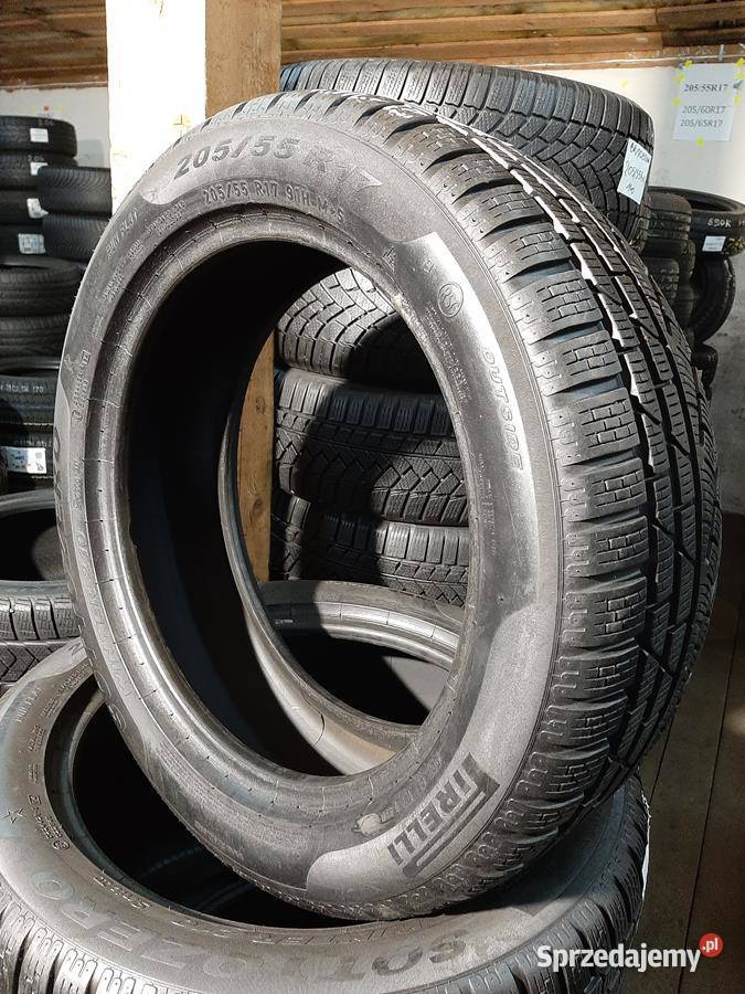 2x Opona UŻYWANA ZIMOWA 20555R17 PIRELLI 119 Zaścianki