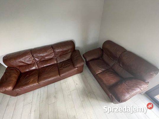 Sofa kanapa skórzana trójka Działyń sprzedam
