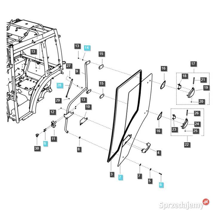 Podkładka gumowa pod zawias drzwi TRG862 LS Tajęcina