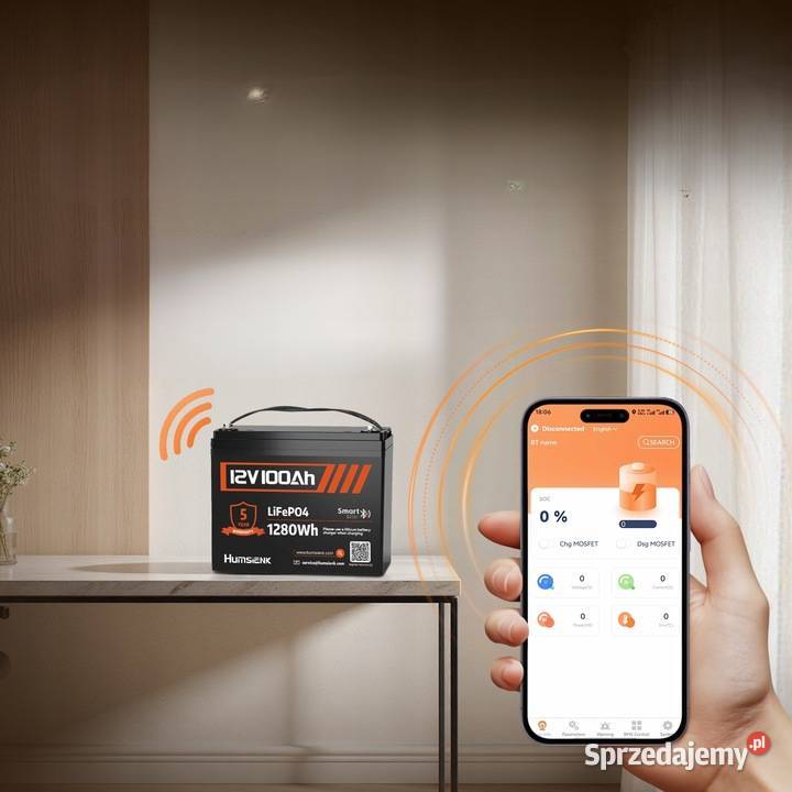 Akumulator LiFePo4 100Ah z bluetooth Tychy sprzedam