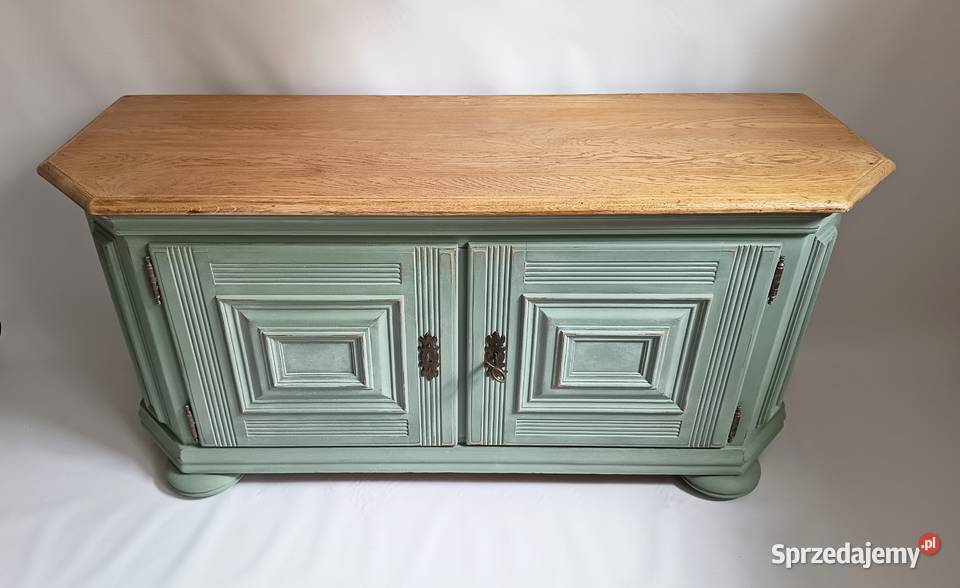 Odnowiona komoda w stylu farmhouse french 45cm