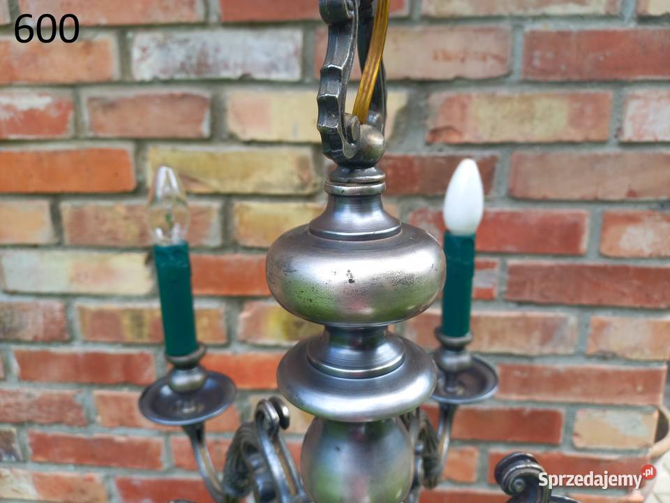 Żyrandol 6 ramienny metalowy mosiężny pakjąk 600 Lampy wiszące Gawroniec