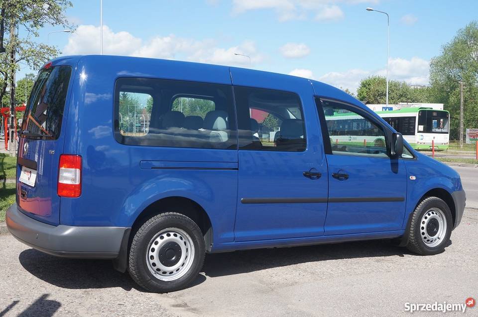 Nieuszkodzony Volkswagen Caddy niebieski 105KM Białystok sprzedam