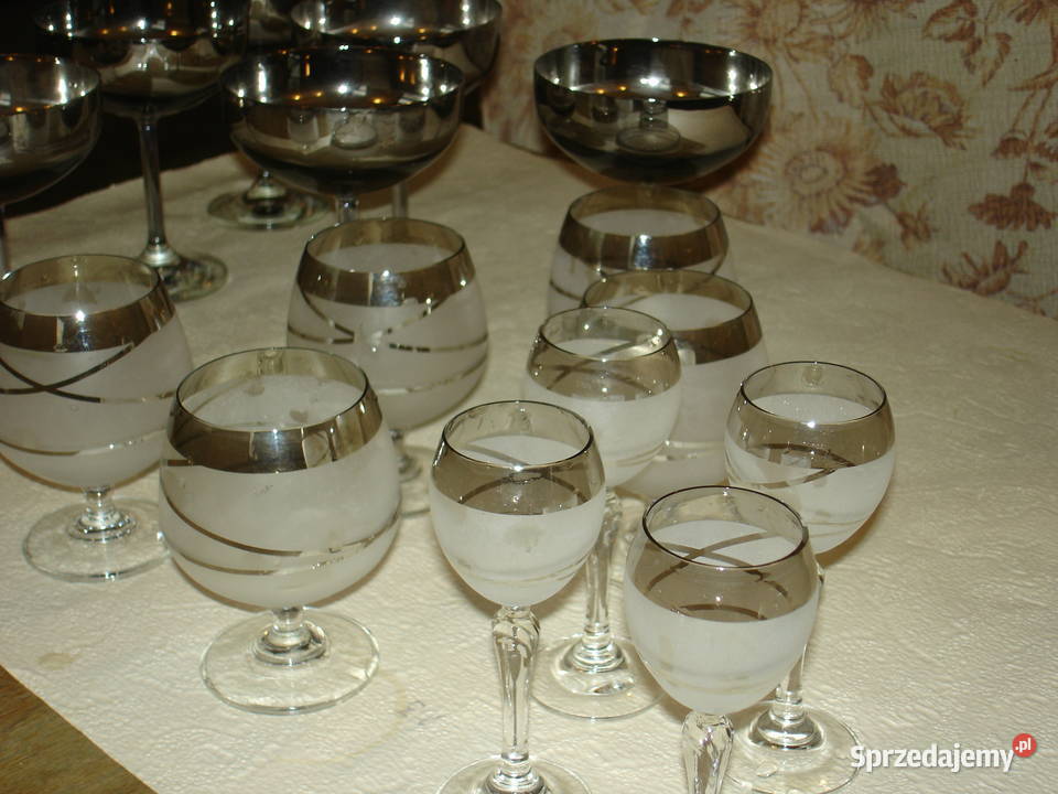 Kieliszki zdobione do szampana wina likieru małopolskie sprzedam