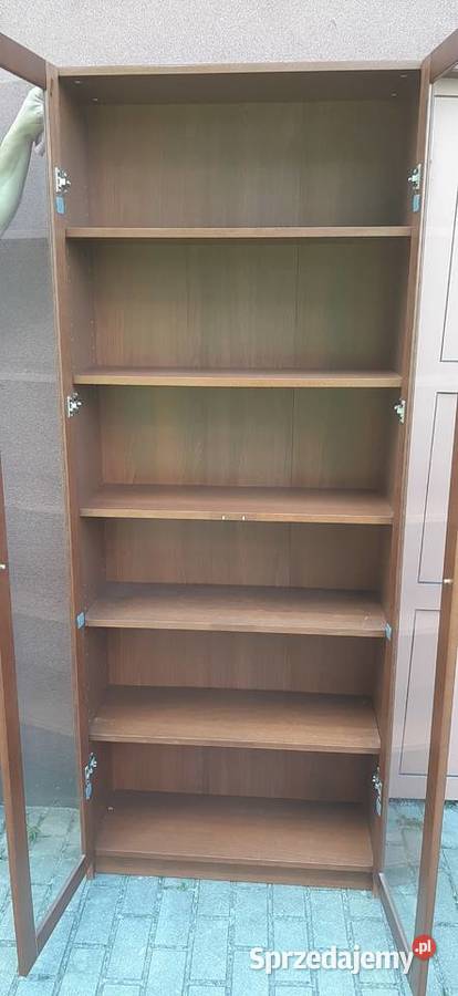 regał Ikea Billy z drzwiami szklanymi Regały
