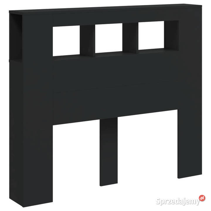Wezgłowie łóżka z LED czarne 120x185x1035 Warszawa