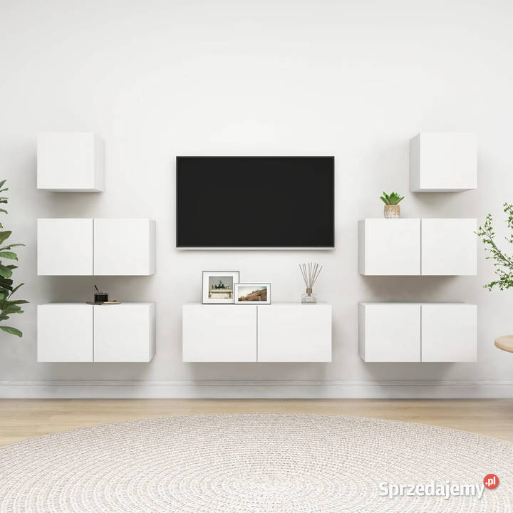 7cz zestaw szafek TV biały materiał mazowieckie Warszawa