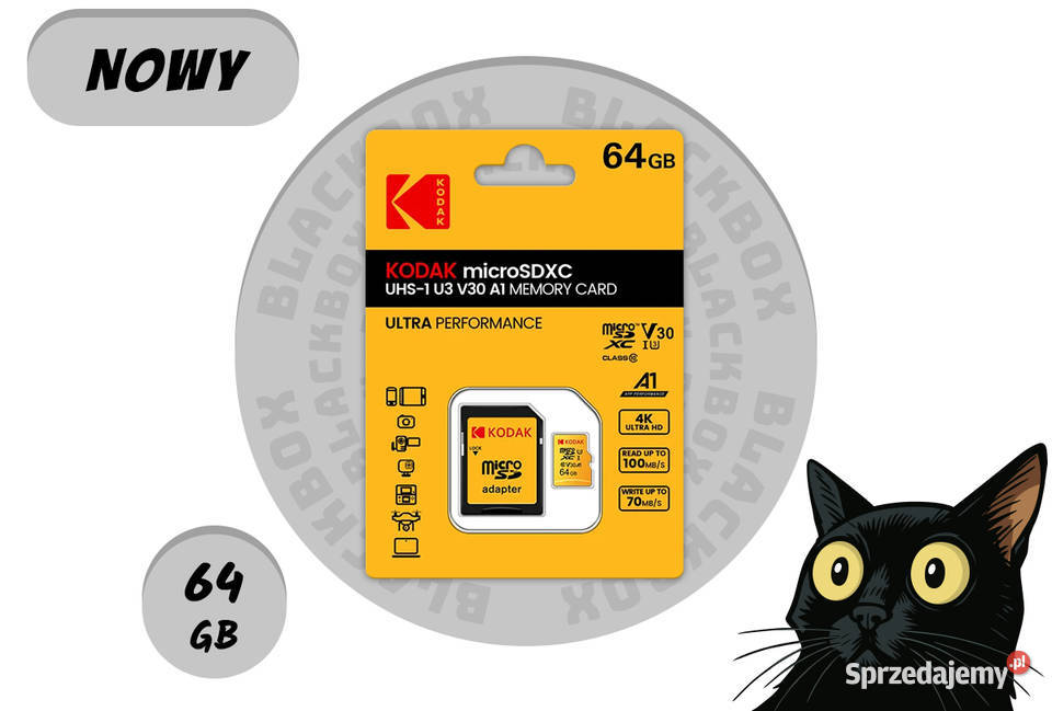 NOWY Karta pamięci KODAK micro SDXC 64 GB Karty pamięci Węgrów