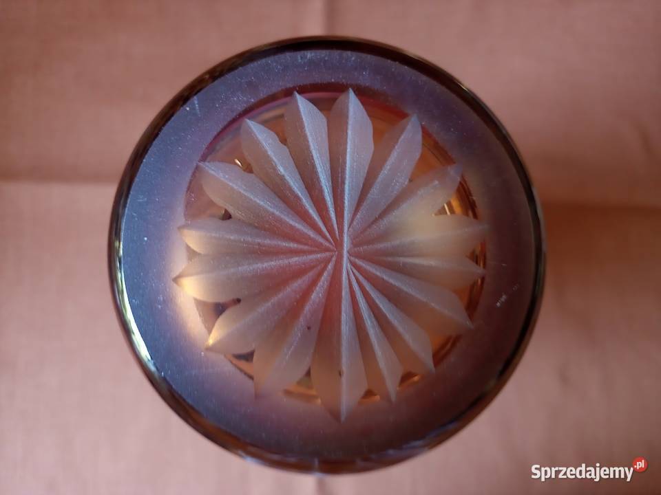 Ozdobny kryształowy wazon śląskie Częstochowa sprzedam