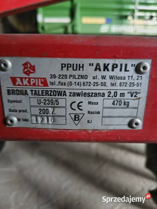 Brona talerzowa akpil Przedbórz