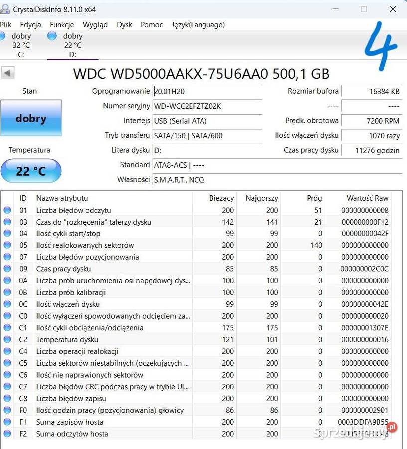 Dyski twarde Western Digital WD Blue WD5000AAKX 7200 Wieliczka