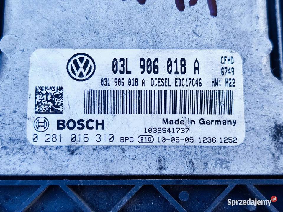 Seat Ibiza IV STEROWNIK KOMPUTE SILNIKA Komputery Przemęt sprzedam