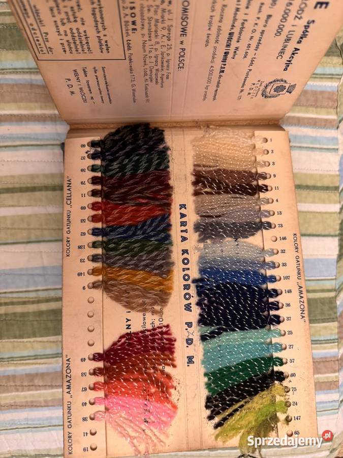 139 WZORNIK WEŁEN I WŁÓCZEK UNION TEXTILE LATA Pozostałe łódzkie