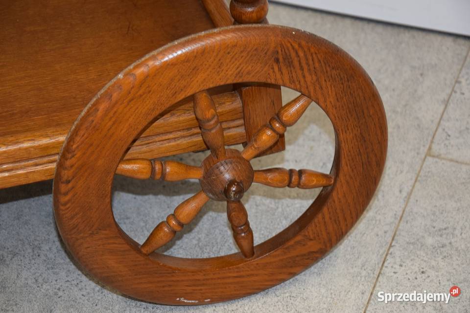 barek stolik dębowy na kółkach super stan Olsztyn
