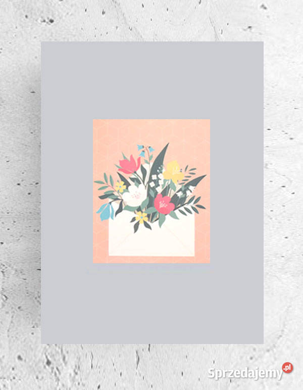 pastelowy plakat A4 mały plakat z kwiatkami Olsztyn