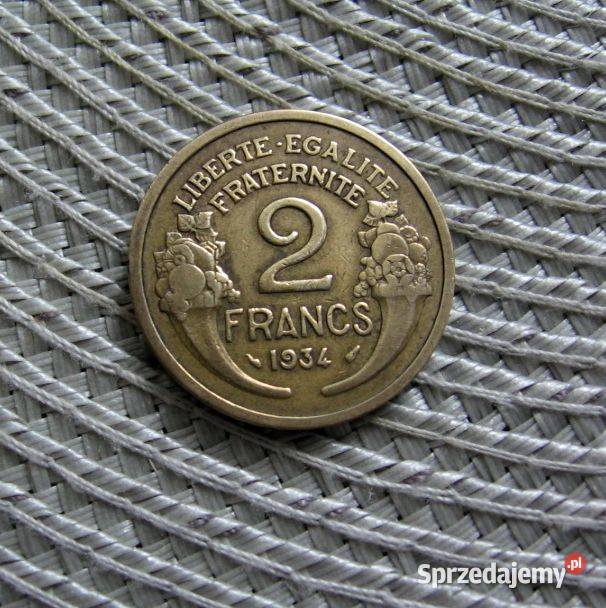Francja 2 Franki 1934r Numizmatyka Kalisz