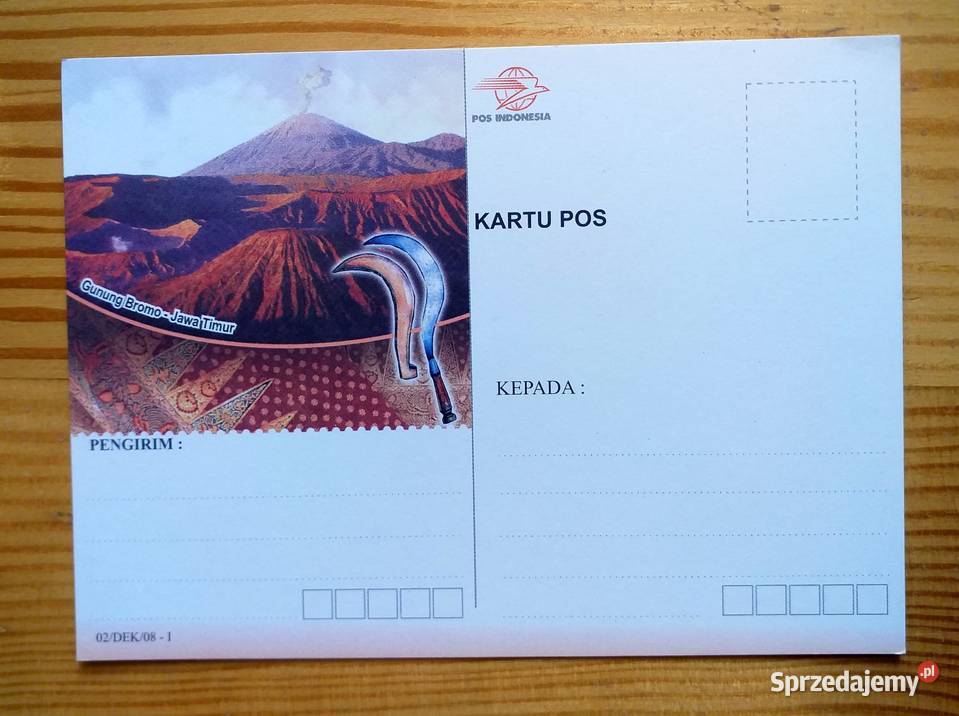GUNUNG BROMO WULKAN NA JAWIE W INDONEZJI KARTA Pocztówki i karty telefoniczne