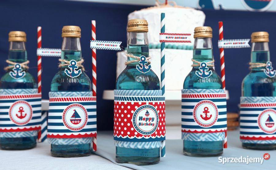 Marynarz granat szablony urodziny słodki stół Poznań