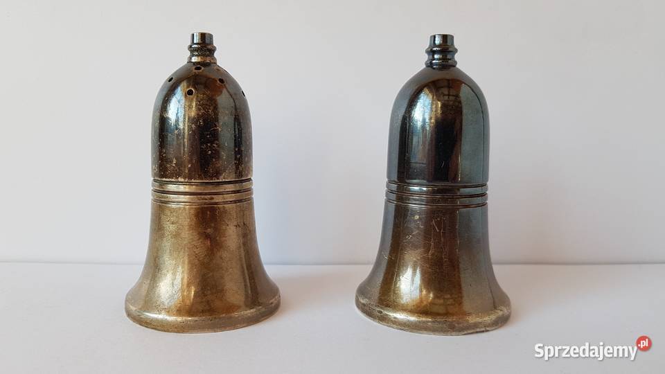 Stara sygnowana platerowana solniczka i Dąbrowa Górnicza