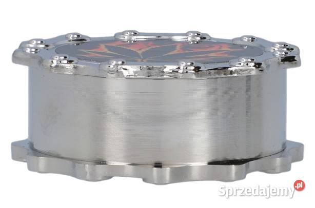 Srebrny Grinder Młynek do Suszu Liść w Ogniu Ostrowy nad Okszą