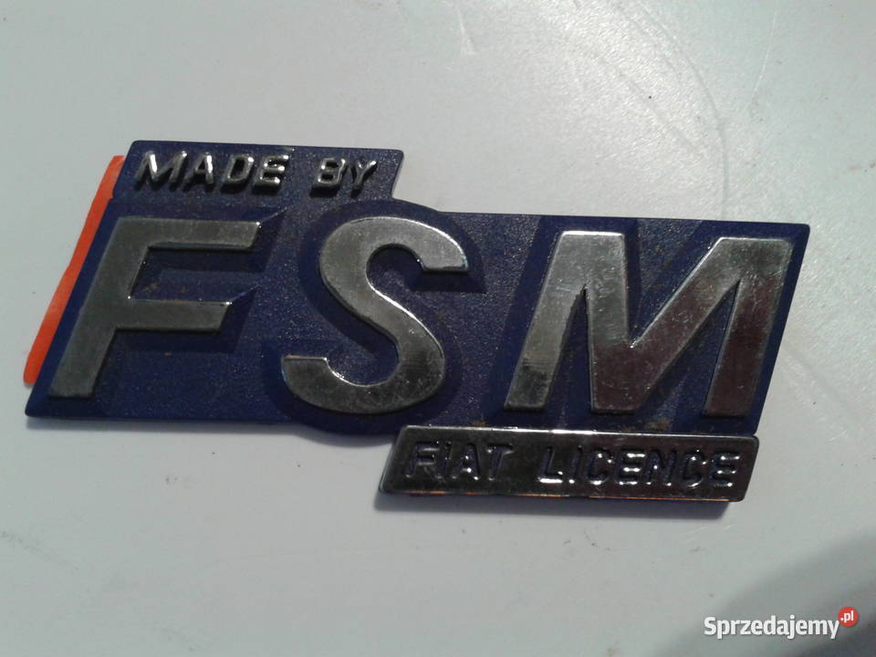 Emblemat Fiat 126pna tylną klapenowy Karoseria Gostynin