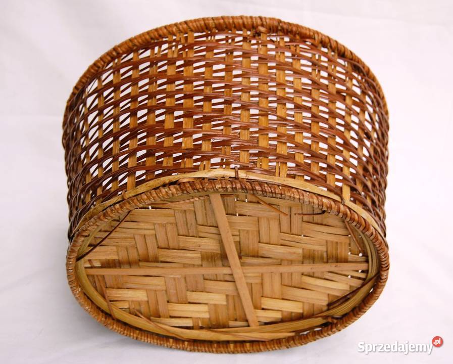 Kosz pleciony koszyk bambusowy 30 x 26 brązowy Lublin