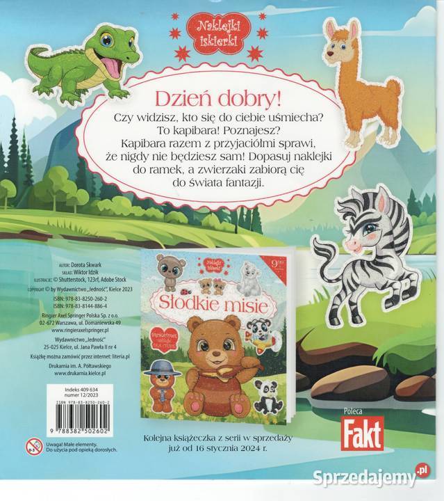 PRZYJACIELE KAPIBARY naklejki iskierki SŁODKIE z Warszawa