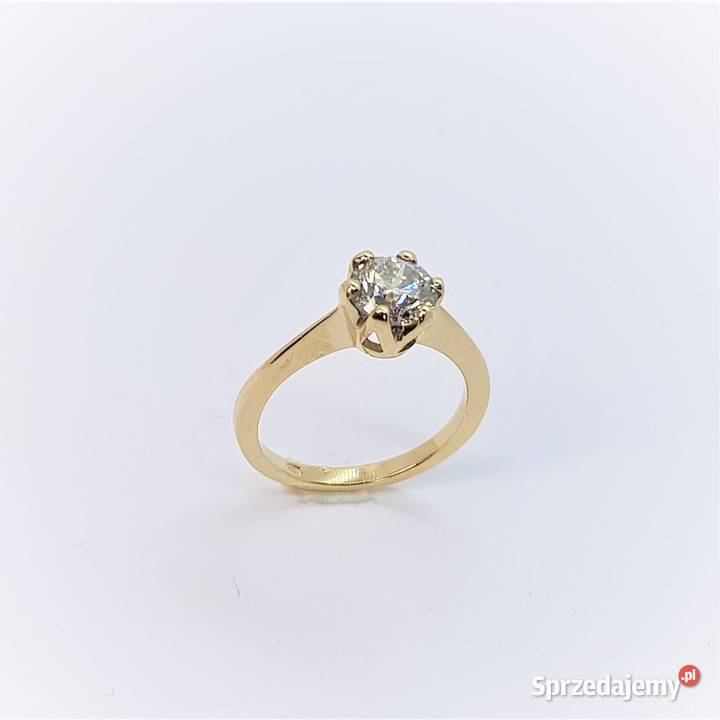 Pierścionek z brylantem 112 ct złoto pr 585 14K Pruszków