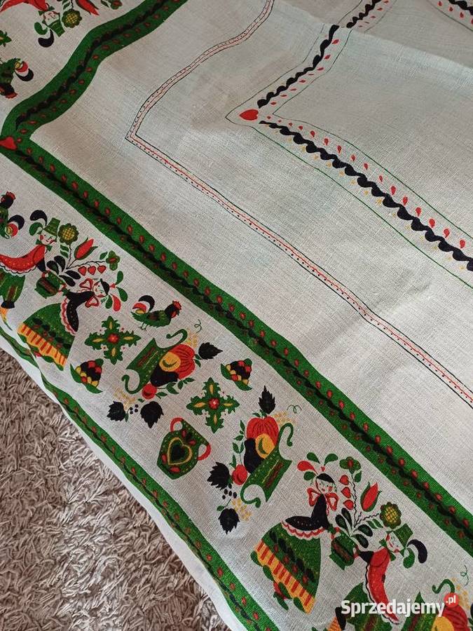 vintage obrus PRL Nowy Targ