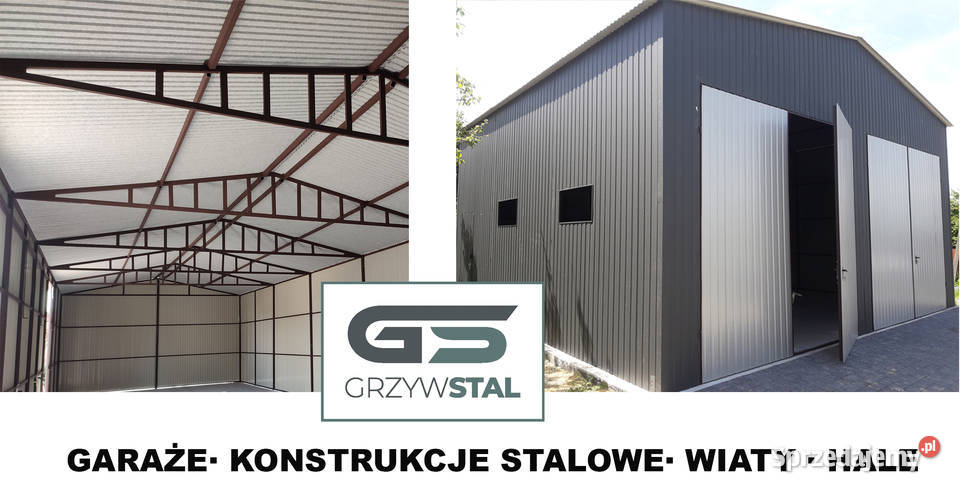 Garaż blaszany Grafitowy Magazyn Wiata Hala Hale i magazyny Zielona Góra