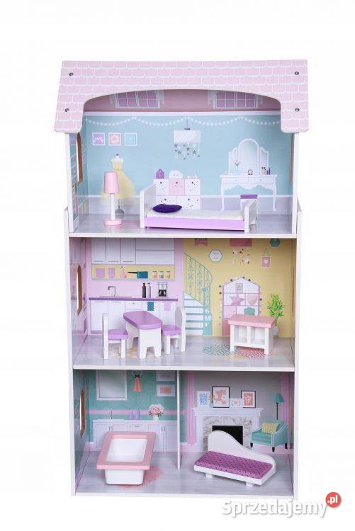 Drewniany wysoki domek lalek Rezydencja Jagodowa 3 lata+ Bielsk Podlaski sprzedam