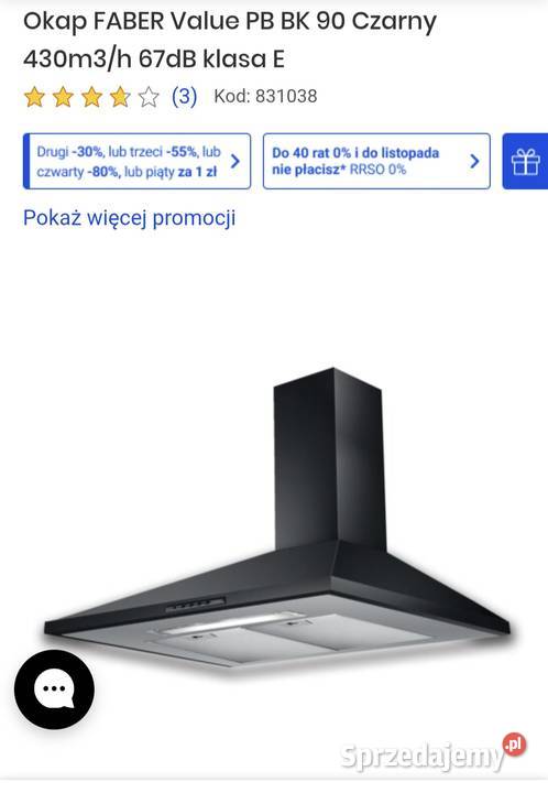 Okap kominowy kuchenny Mikołów