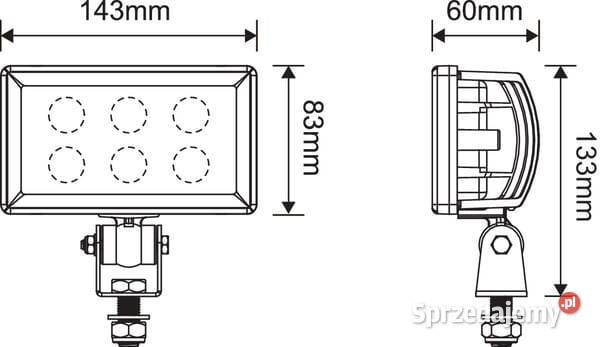 Lampa robocza LED do John Deere Case IH Kamionna