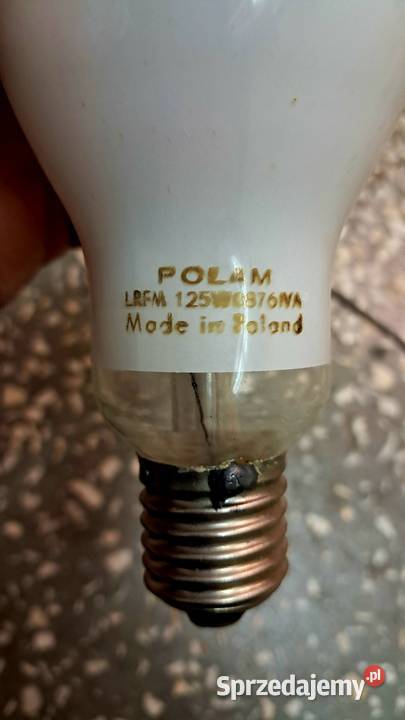 Stare żarówki Polam 125W PRL Made in Poland Nowe Świecie sprzedam