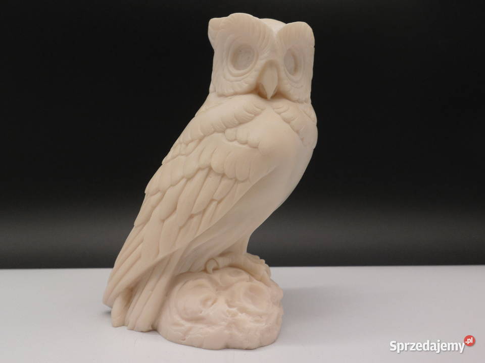 Rzeźba Sowa Ateny Alabaster Grecja Vintage wielkopolskie Raszków