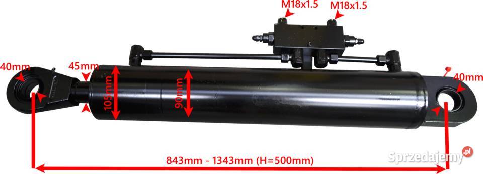 SIŁOWNIK HYDRAULICZNY TŁOK SMT2ST 90x45 SKOK 500 nieuszkodzony sprzedam