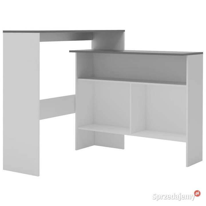 Stół barowy z 2 blatami białoszary 130 x 40 x Warszawa