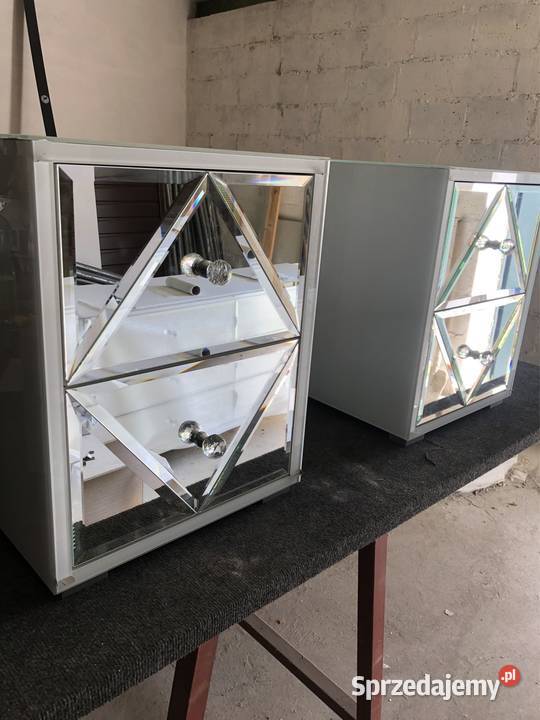 Stolik nocny glamour z lustra lustrzany Okazja Nocne Kępno