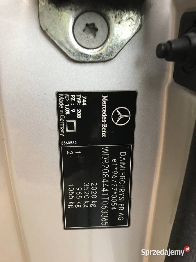 MERCEDES CLK W208 CABRIO AVANTG NA CZĘŚCI NOWY Pniewy sprzedam