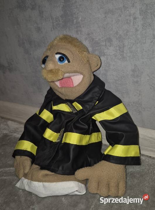 Maskotka przytulanka pacynka Strażak kolorowy Łódź