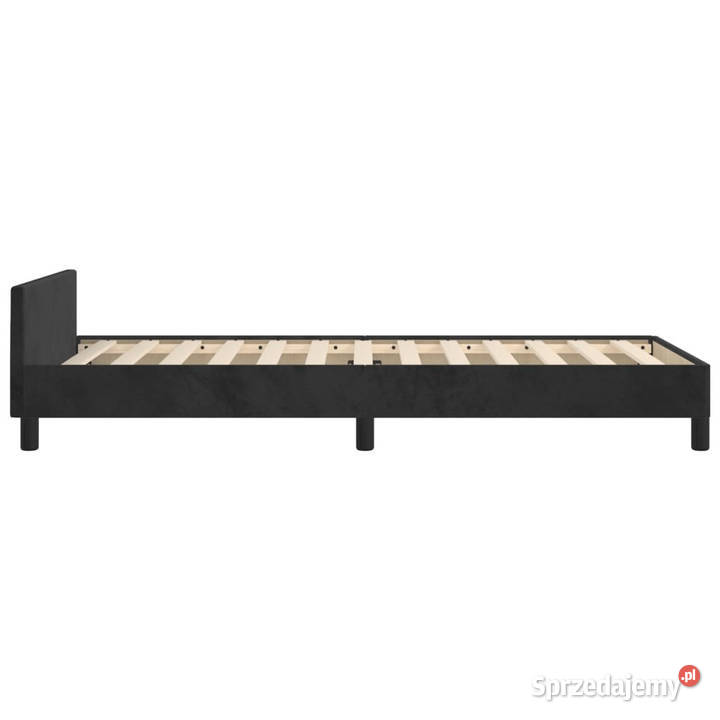 Rama łóżka z zagłówkiem czarna aksamitem 90x200 mazowieckie