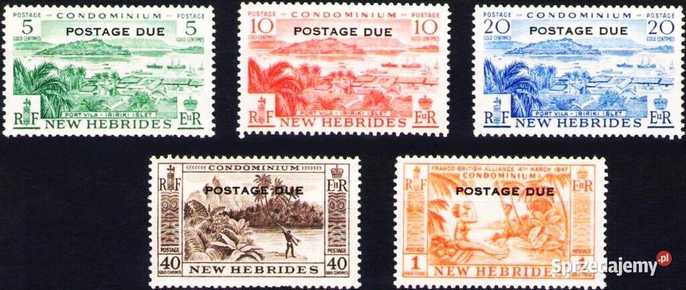 NOWE HEBRYDY 1957 MNH kompletna seria wysyłka Człuchów